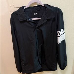 Oakley Black Windbreaker with White Logo